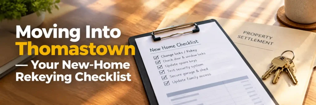 New-home rekeying checklist for homeowners moving into Thomastown